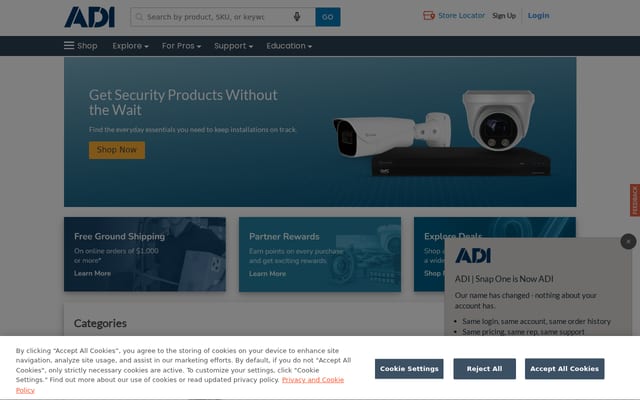Screenshot of snapav.com