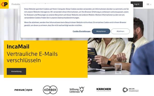 Screenshot of incamail.com