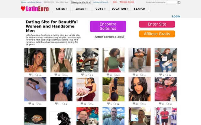 Screenshot of latineuro.com