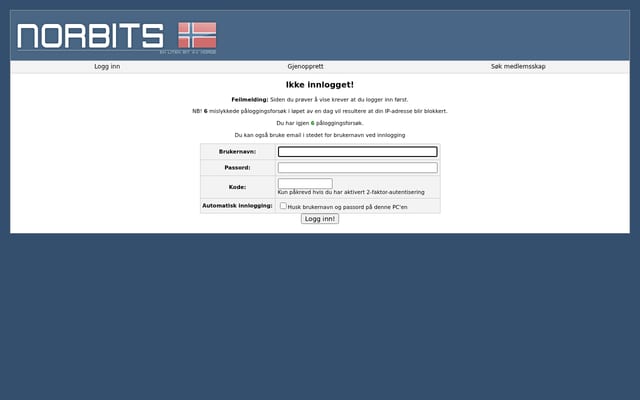 Screenshot of norbits.net