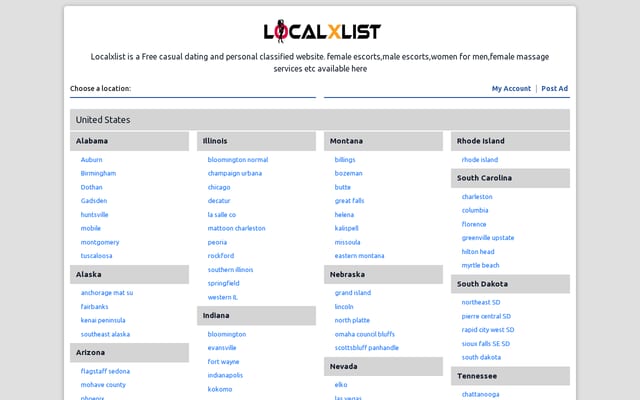 Screenshot of localxlist.org
