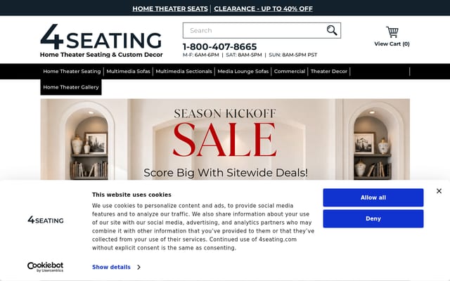 Screenshot of 4seating.com