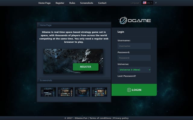 Screenshot of ogame.fun