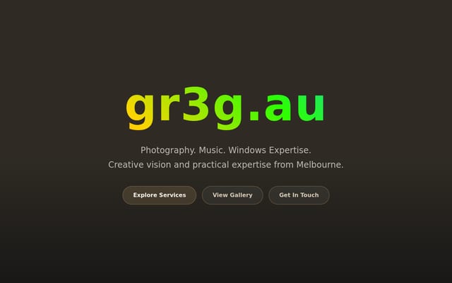 Screenshot of gr3g.au
