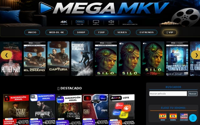 Screenshot of mega-mkv.com