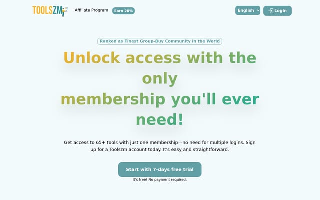 Screenshot of toolszm.com