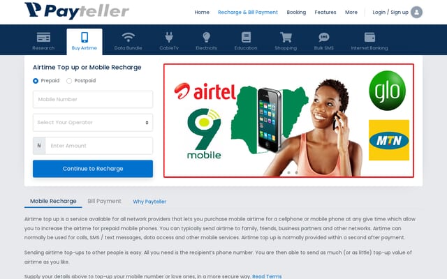 Screenshot of payteller.ng
