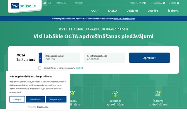 Screenshot of letapolise.lv