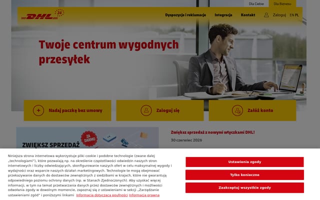 Screenshot of dhl24.com.pl