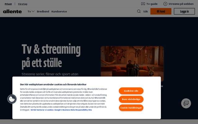 Screenshot of allente.se