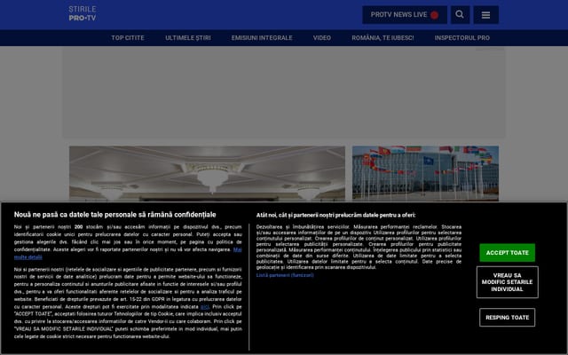 Screenshot of stirileprotv.ro