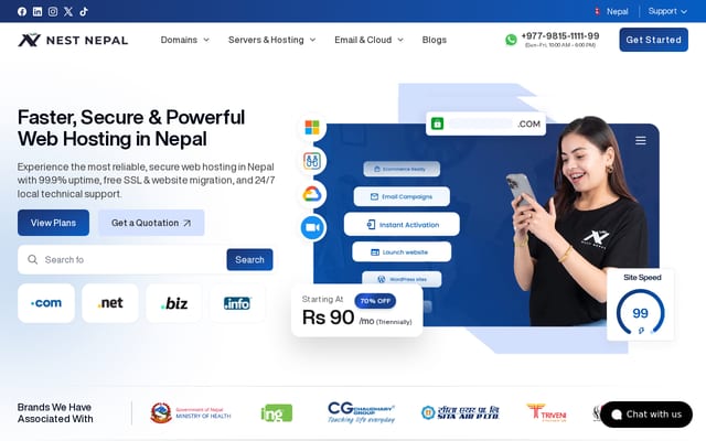 Screenshot of nestnepal.com
