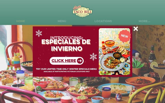Screenshot of tacobill.com.au