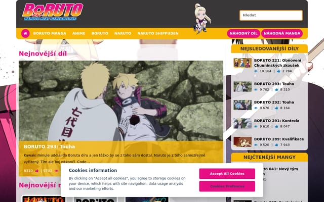 Screenshot of boruto.eu