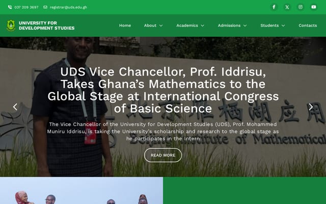 Screenshot of uds.edu.gh
