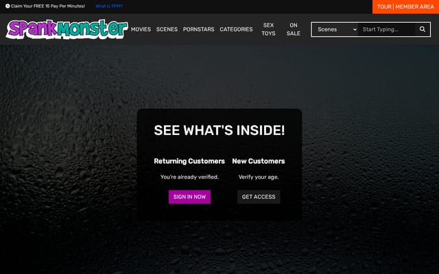 Screenshot of spankmonster.com