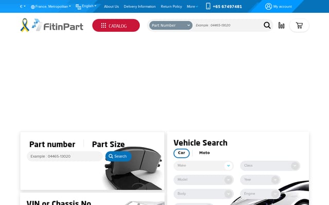 Screenshot of fitinpart.com