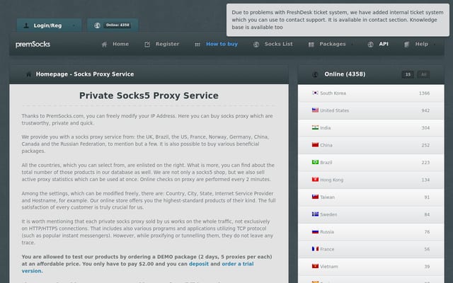 Screenshot of premsocks.com