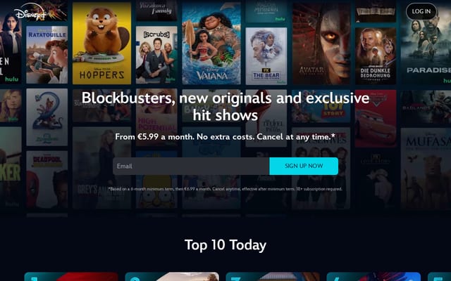 Screenshot of hulu.com