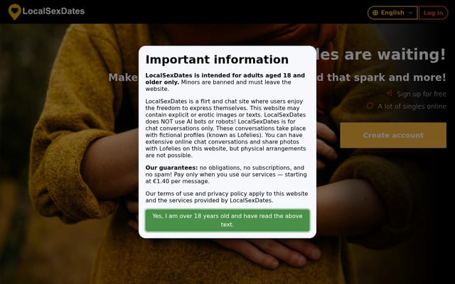 Screenshot of localsexdates.com