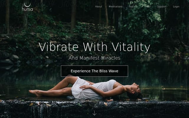 Screenshot of humameditation.com