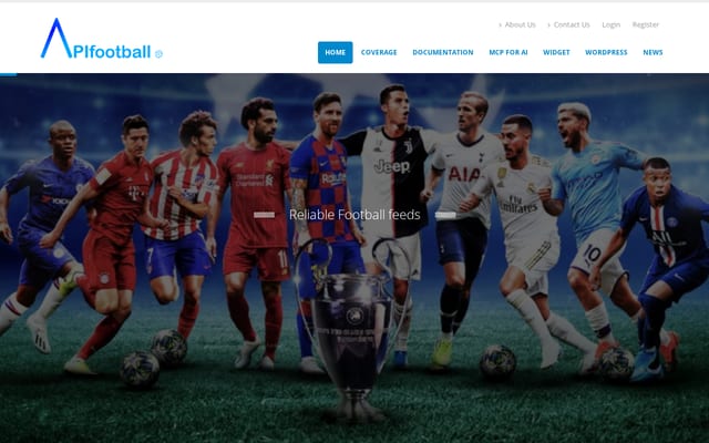 Screenshot of apifootball.com