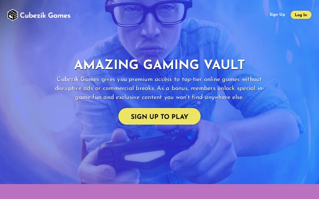 Screenshot of cubezik.com
