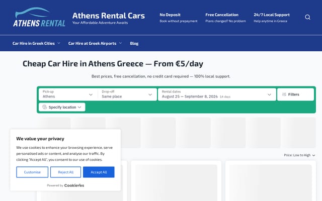Screenshot of athens-rentalcars.com