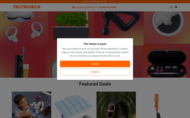 Screenshot of trutronica.com