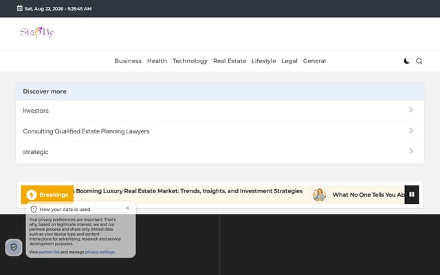 Screenshot of stepbystore.com