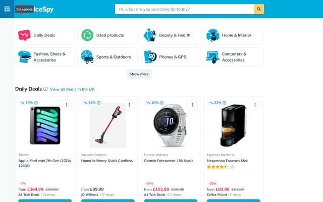 Screenshot of pricespy.co.uk