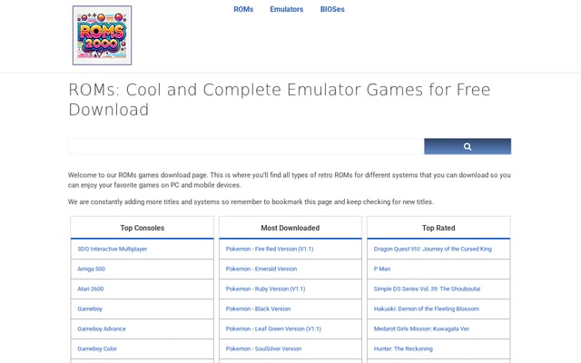 Screenshot of romsie.com