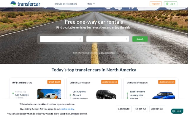 Screenshot of transfercarus.com