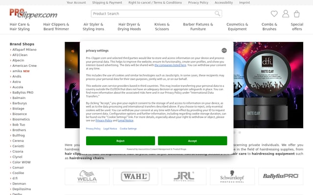 Screenshot of pro-clipper.com