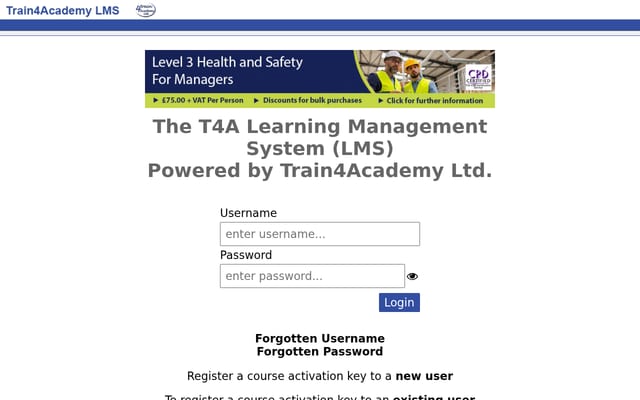 Screenshot of t4lms.co.uk