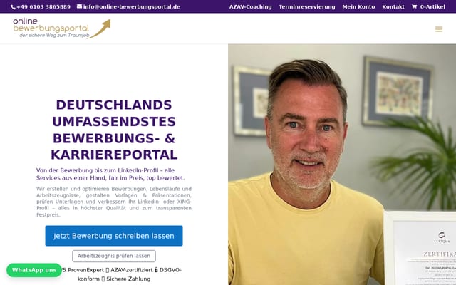 Screenshot of online-bewerbungsportal.de
