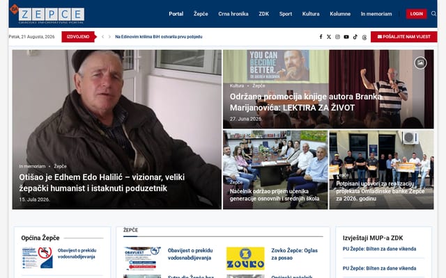 Screenshot of zepce.ba