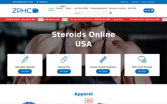 Screenshot of zphcstore.com