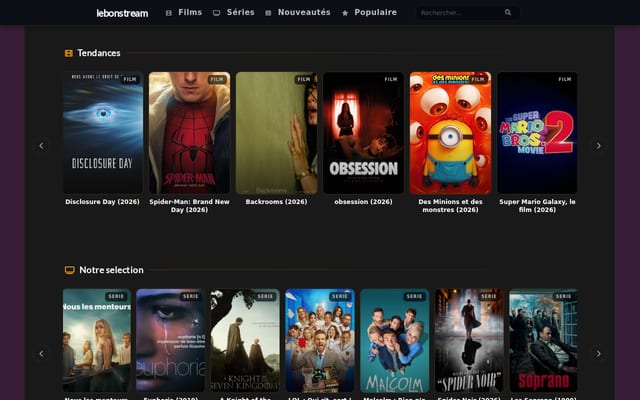 Screenshot of lebonstream.net