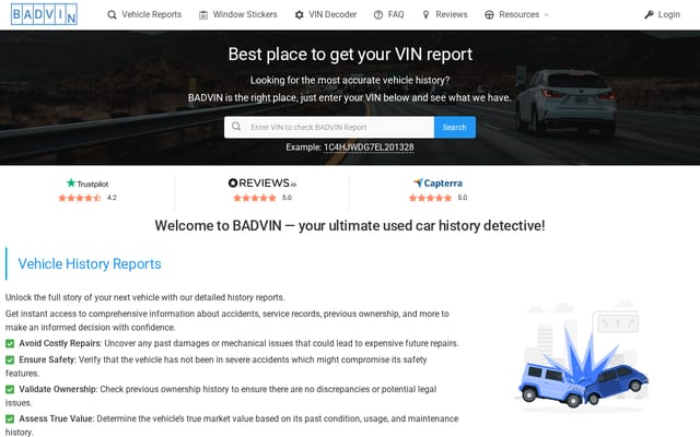 Screenshot of badvin.org