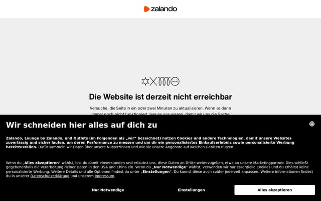Screenshot of zalando.de