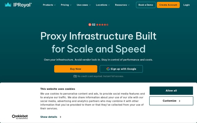 Screenshot of iproyal.com