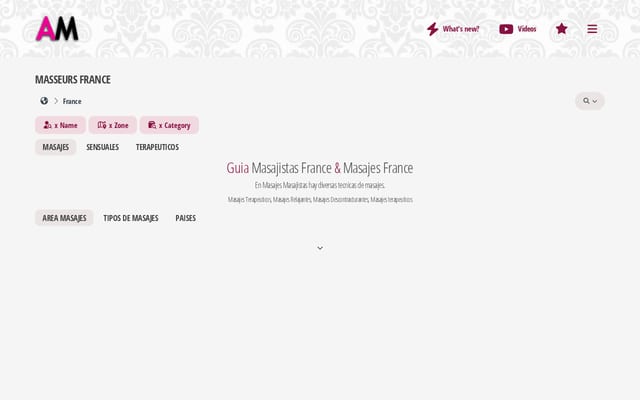 Screenshot of areamasaje.com