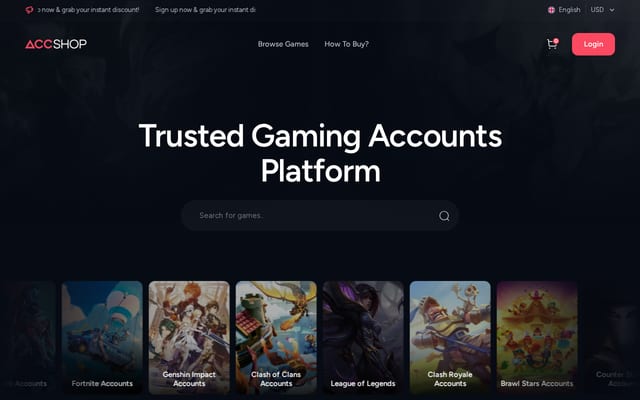 Screenshot of acc.shop
