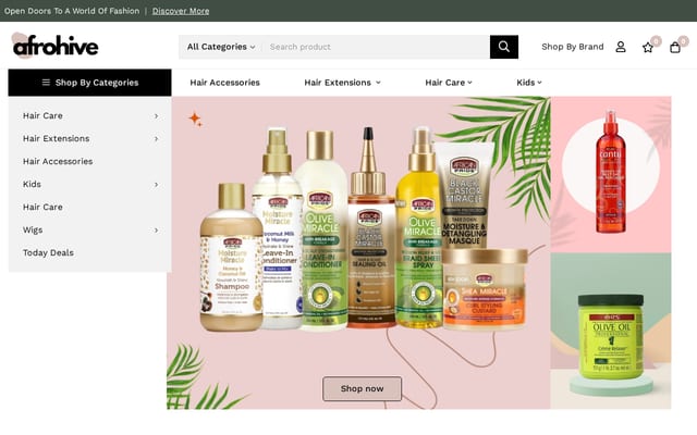 Screenshot of afrohive.co.uk