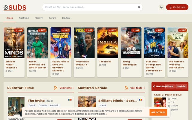 Screenshot of subs.ro
