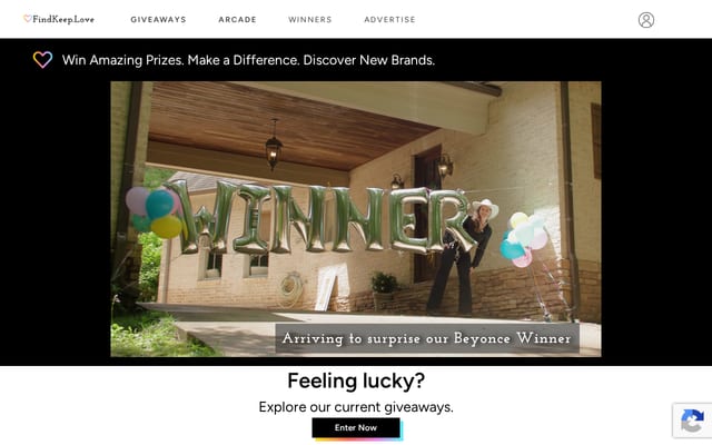 Screenshot of findkeep.love