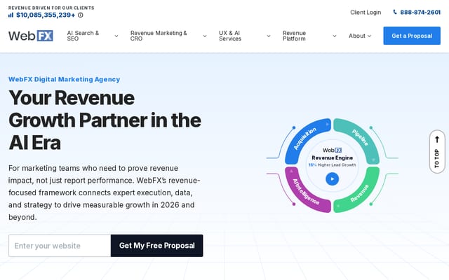 Screenshot of webfx.com