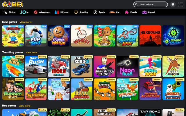 Screenshot of azgames.io