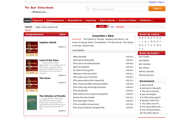 Screenshot of wenovel.com